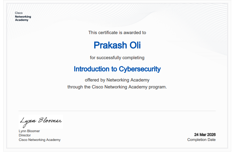 Introduction to Cybersecurity Badge